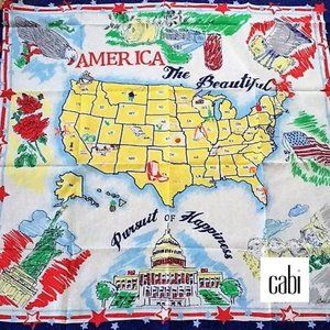 Gorgeous Vintage cabi America the Beautiful • Pursuit of Happiness Scarf